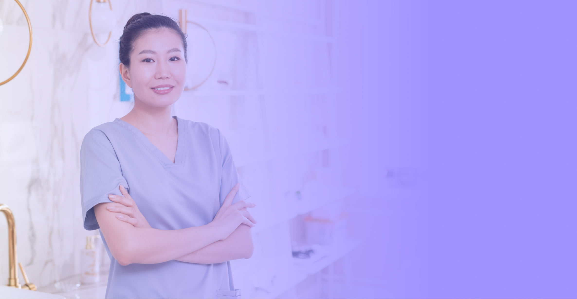 beautician at her medical spa
