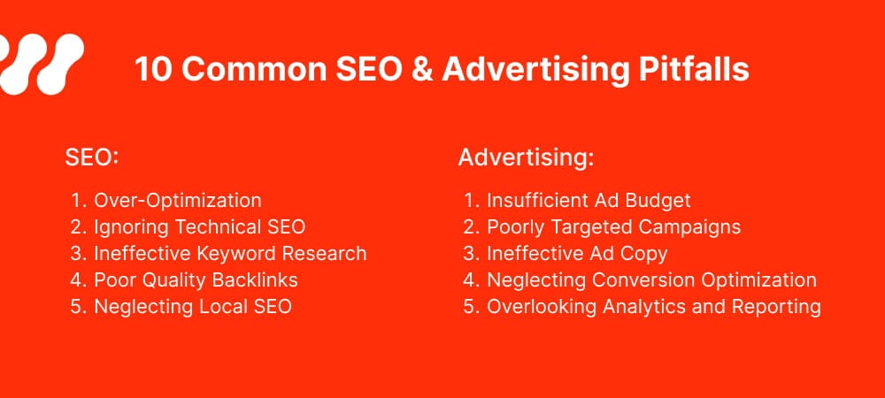 10 seo and advertising pitfalls list